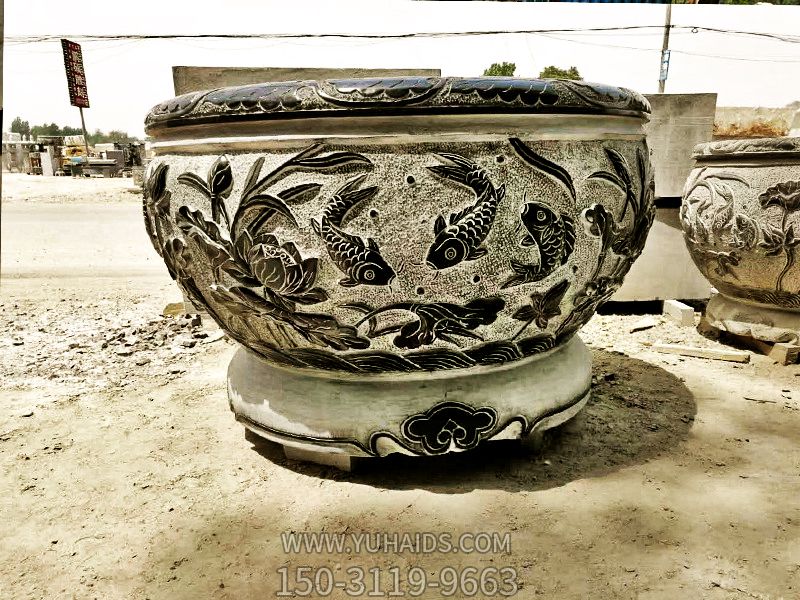 青石石雕仿古石雕双鱼缸博鱼网页版