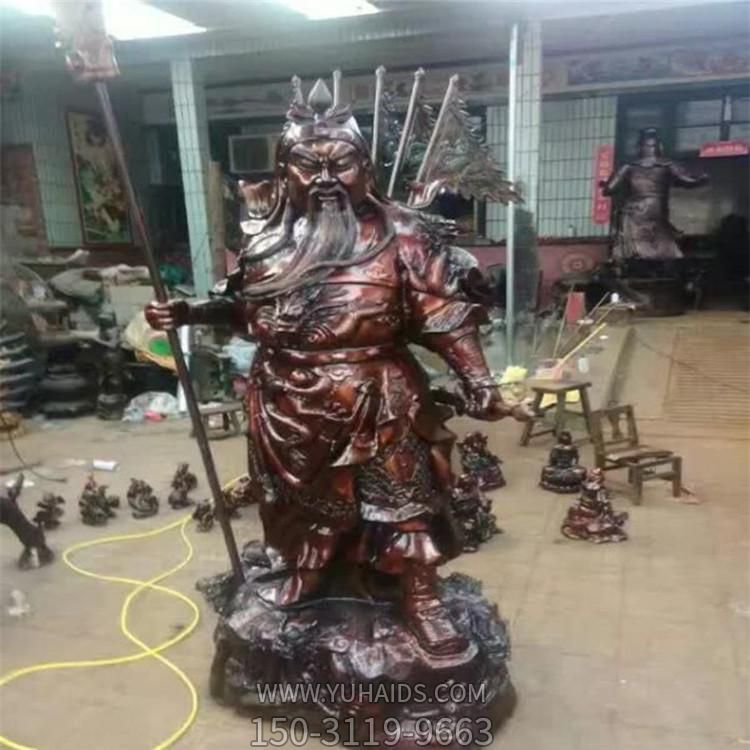 立式大型寺庙供奉铜雕武财神博鱼网页版