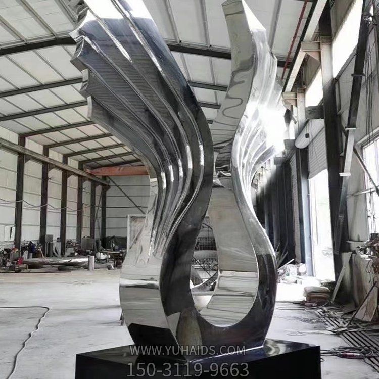 不锈钢抽象翅膀酒店小区景观博鱼网页版