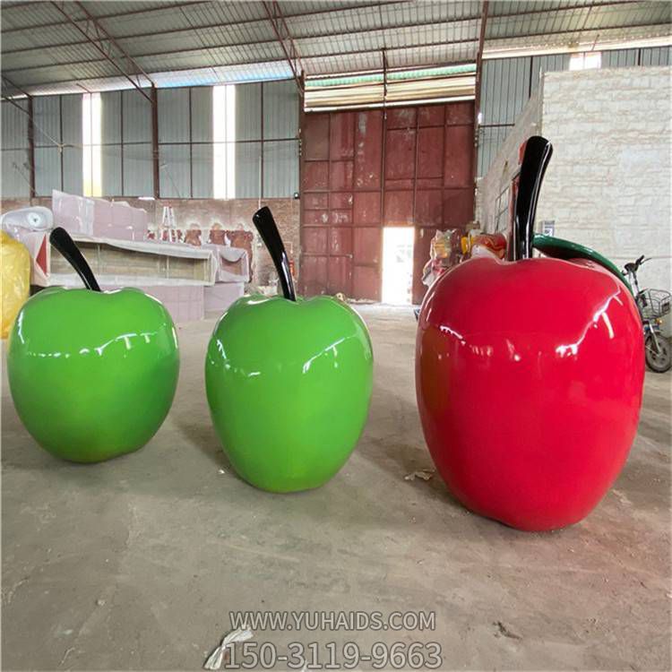 玻璃钢彩绘仿真苹果采摘园广场摆件博鱼网页版