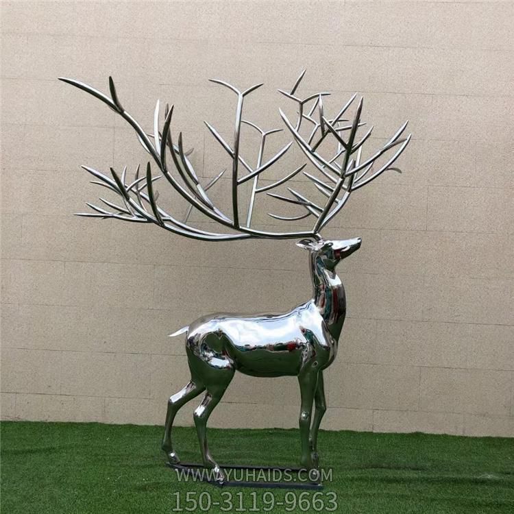 不锈钢镜面创意大鹿角售楼部景观博鱼网页版