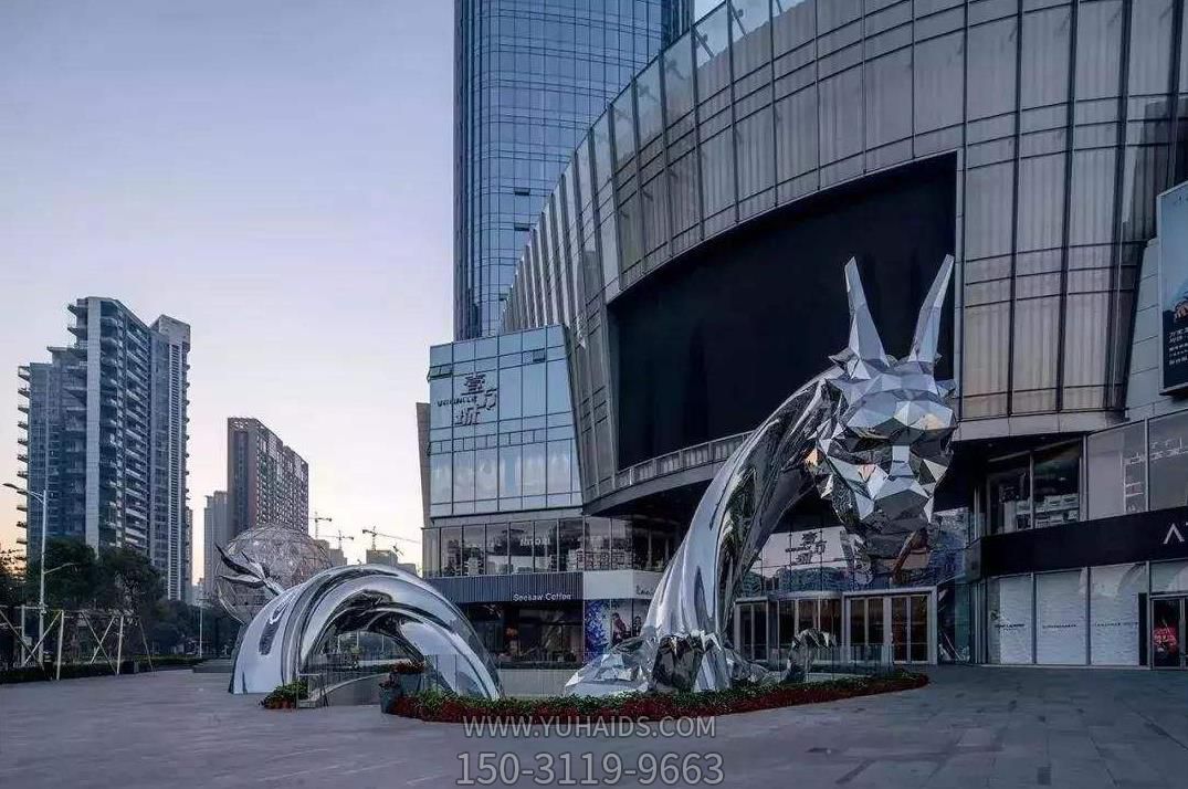 城市景观不锈钢抽象户外龙博鱼网页版