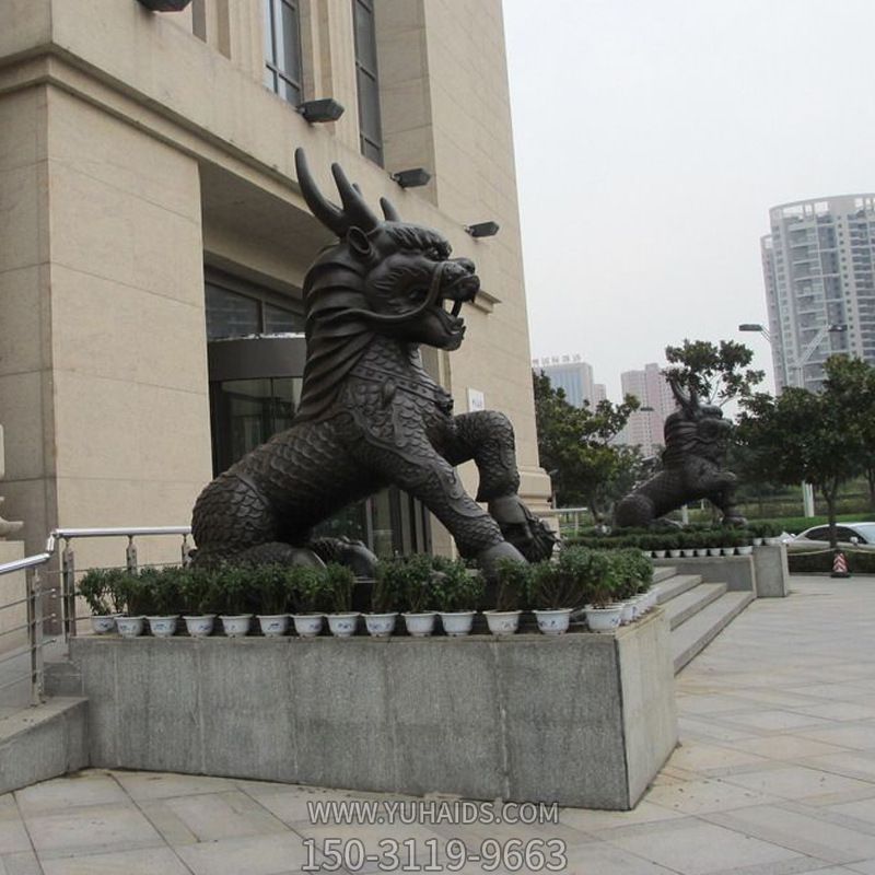 酒店公司门口大型动物景观麒麟博鱼网页版