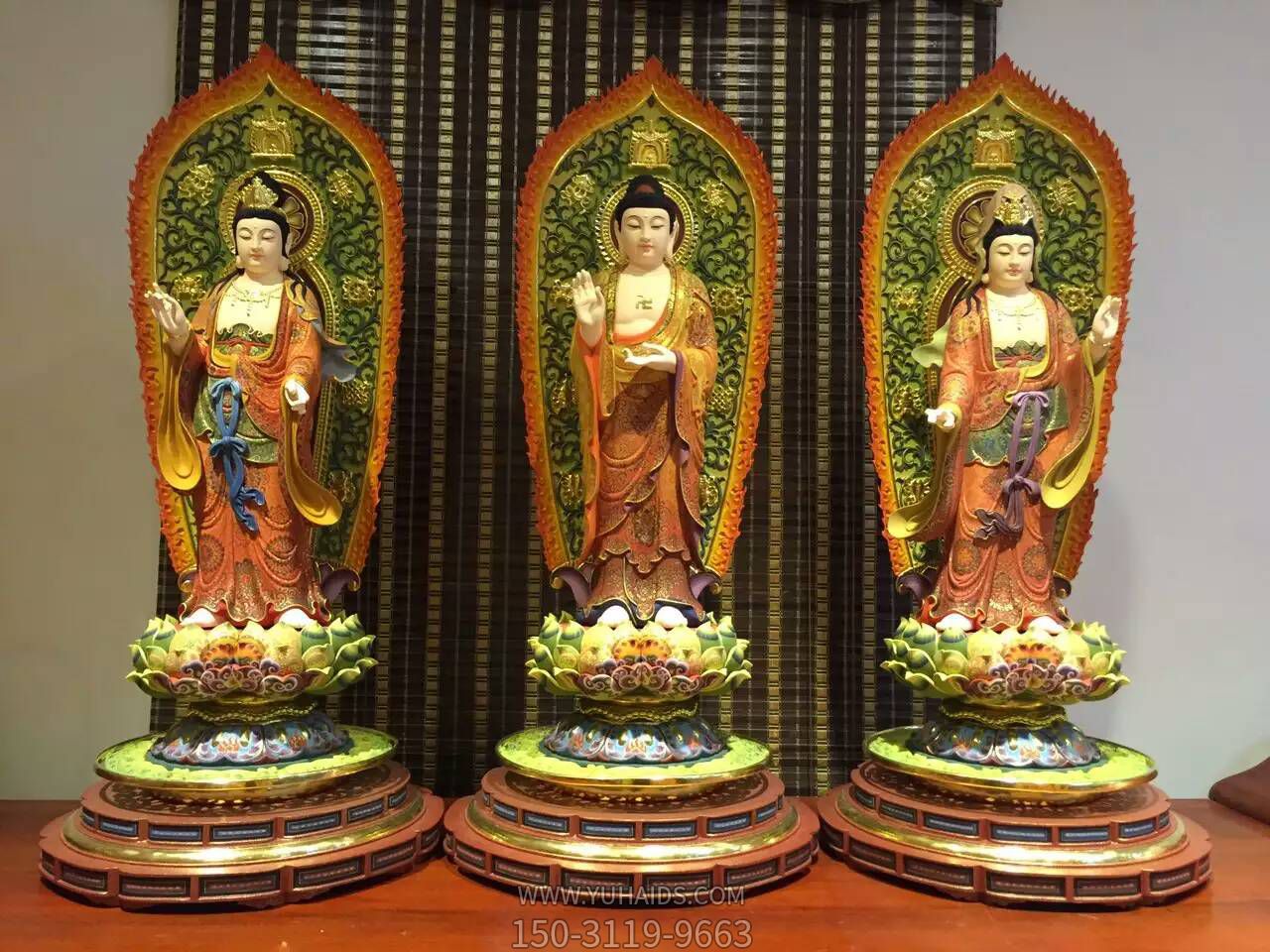 玻璃钢彩绘西方神佛三圣博鱼网页版