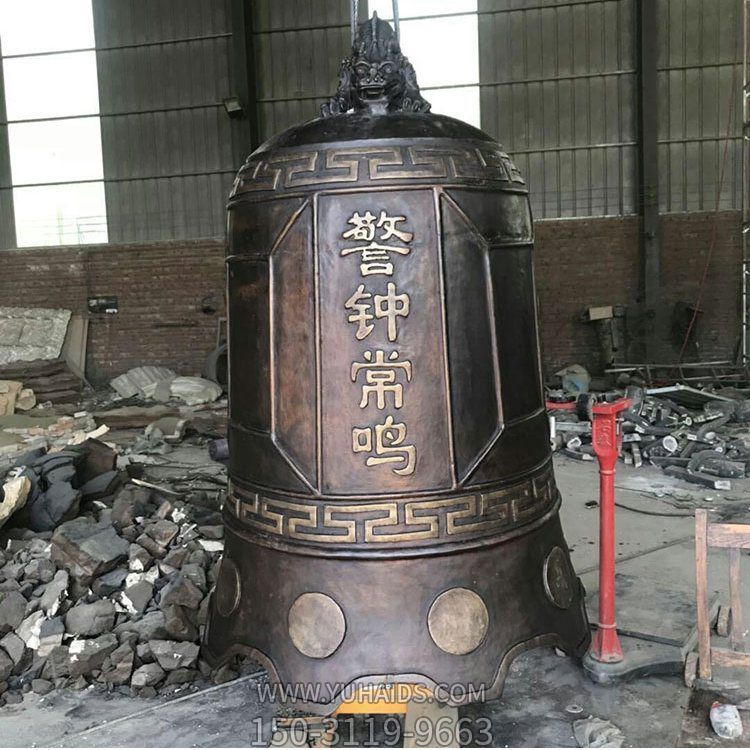景区寺庙园林玻璃钢仿铜大型铜钟博鱼网页版