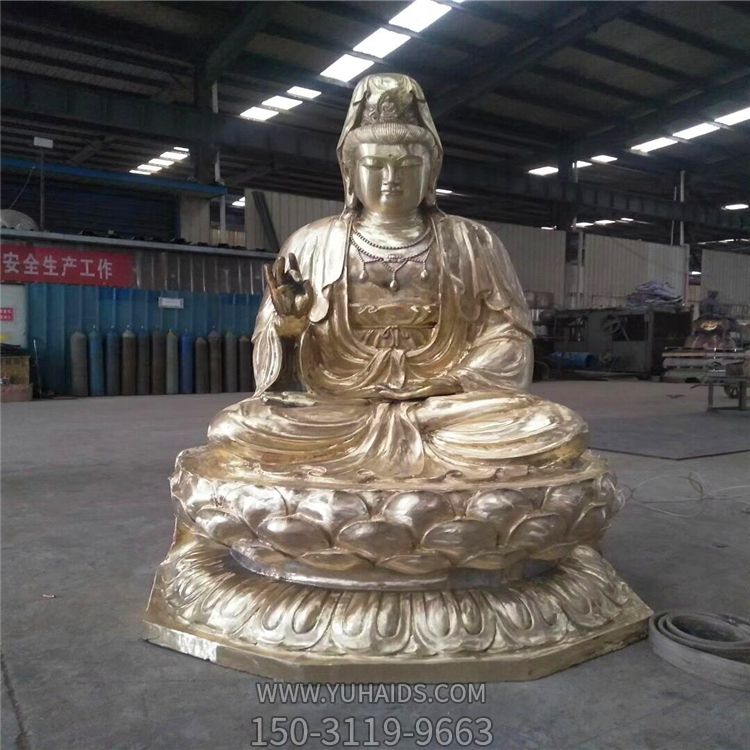 不锈钢鎏金景区寺庙大型观音博鱼网页版