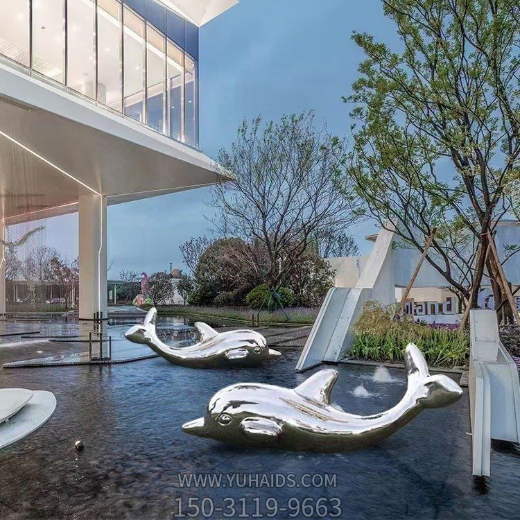广场装饰不锈钢镜面海豚动物博鱼网页版