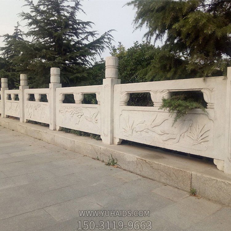 街道基建绿化摆放汉白玉雕刻仿古栏杆博鱼网页版