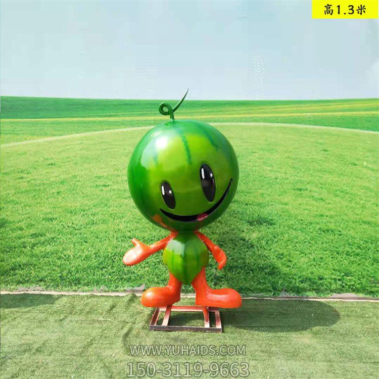 农场摆放玻璃钢卡通西瓜公仔博鱼网页版