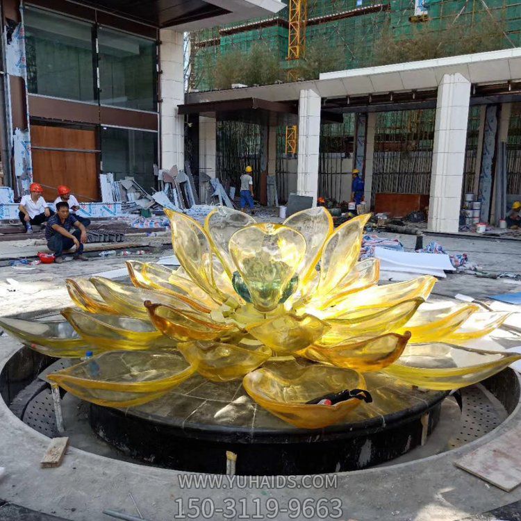广场大型不锈钢创意莲花景观摆件博鱼网页版