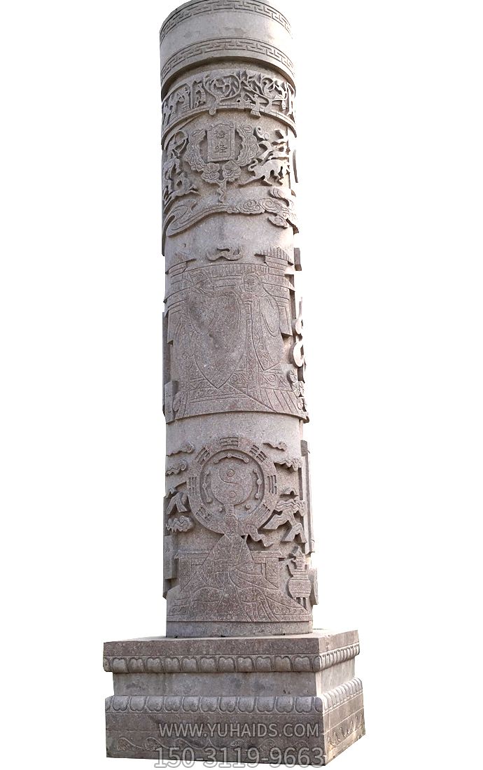 广场摆放中国历史文化景观石柱博鱼网页版
