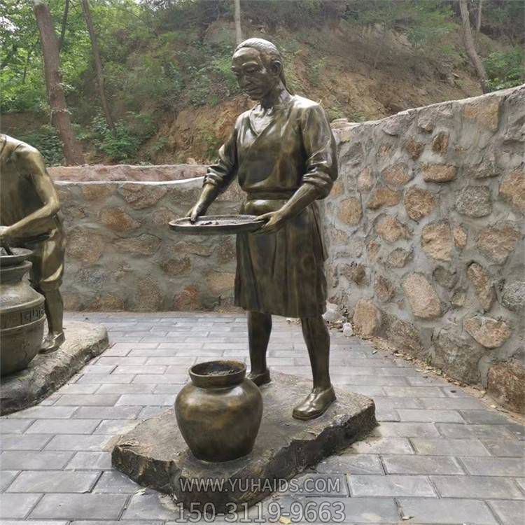 街道路边情景人物玻璃钢仿铜博鱼网页版