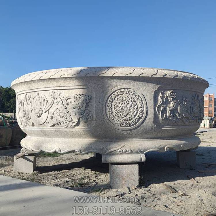 户外景区大理石种花养鱼鱼缸老石槽博鱼网页版