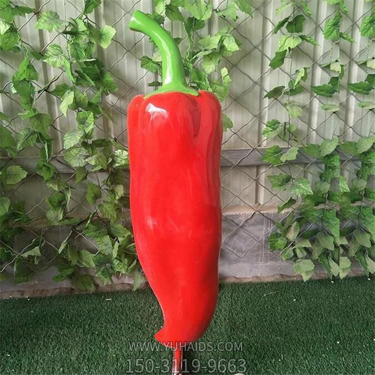 采摘园摆放玻璃钢红色仿真辣椒博鱼网页版