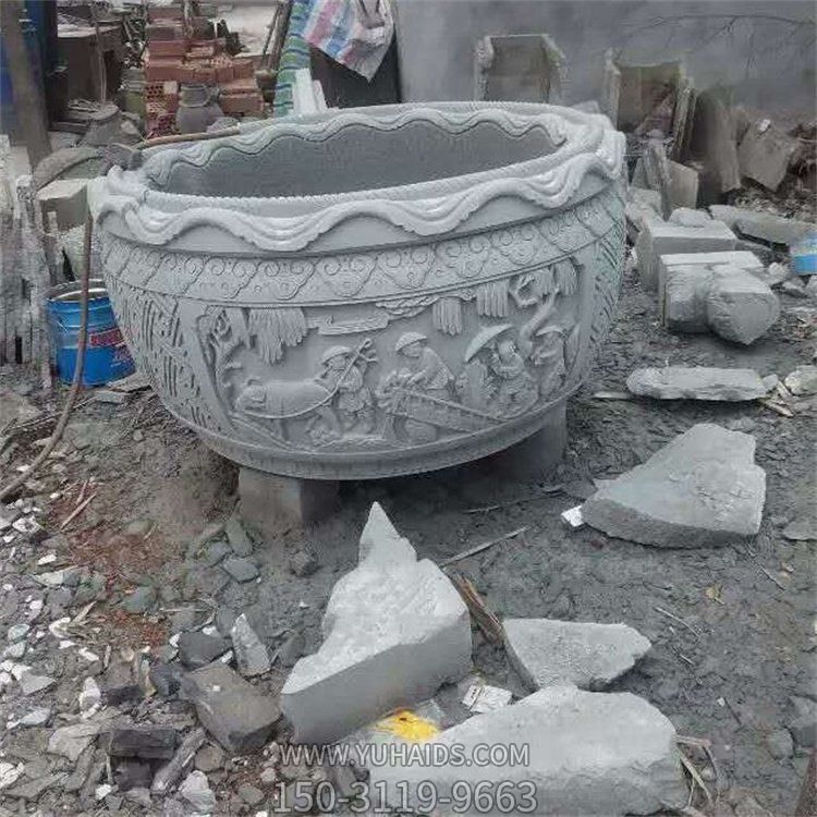 大理石石雕户外浮雕庭院养鱼种花花盆博鱼网页版