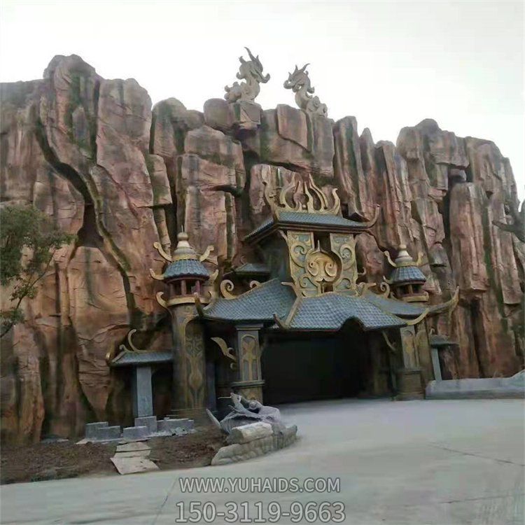 游乐园玻璃钢卡通仿古建门头景观博鱼网页版
