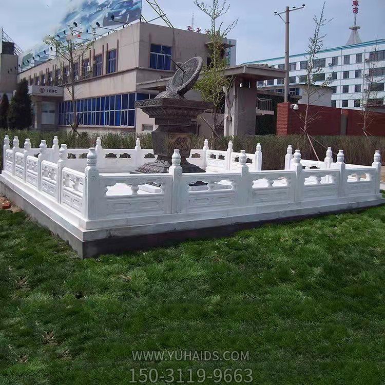 汉白玉天然石雕刻校园广场升旗台围栏栏杆博鱼网页版