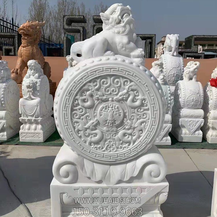 大理石石雕园林景观摆件 抱鼓石博鱼网页版