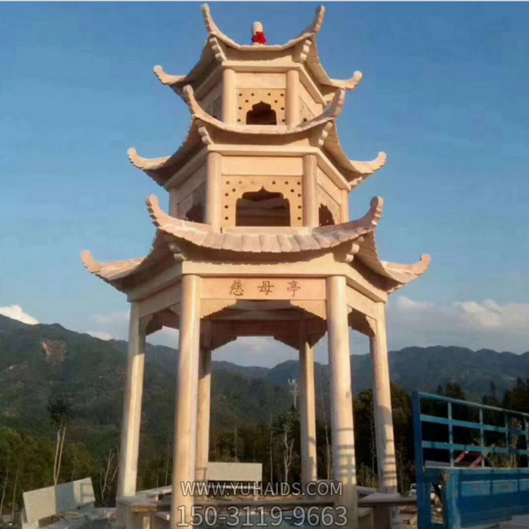 三层楼的六角晚霞红凉亭博鱼网页版