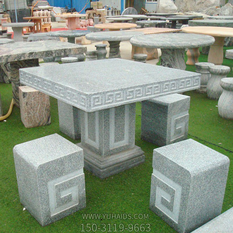 青石石雕花岗岩石凳石桌博鱼网页版