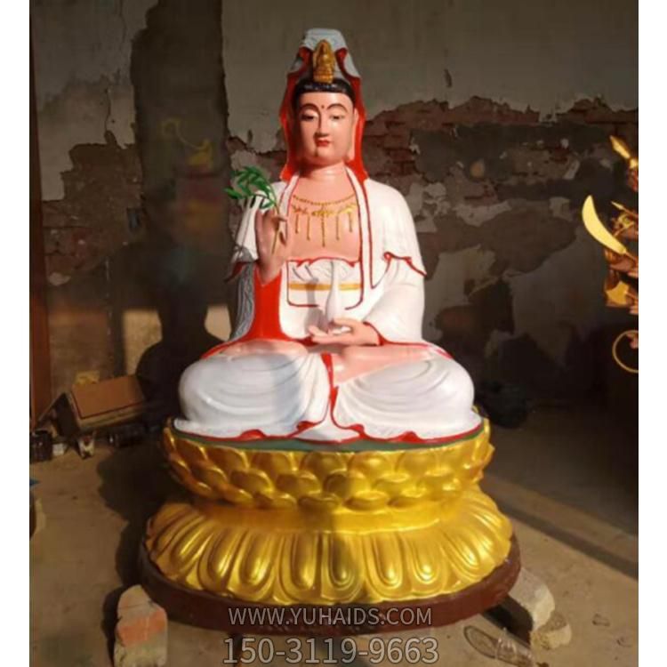 景区寺庙大型玻璃钢彩绘滴水观音博鱼网页版