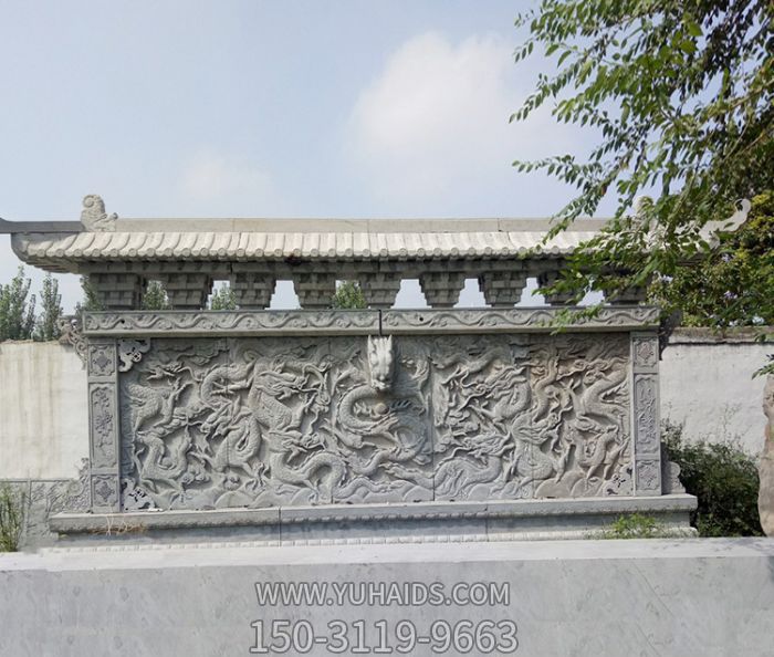 古代园林九龙壁石浮雕影壁博鱼网页版