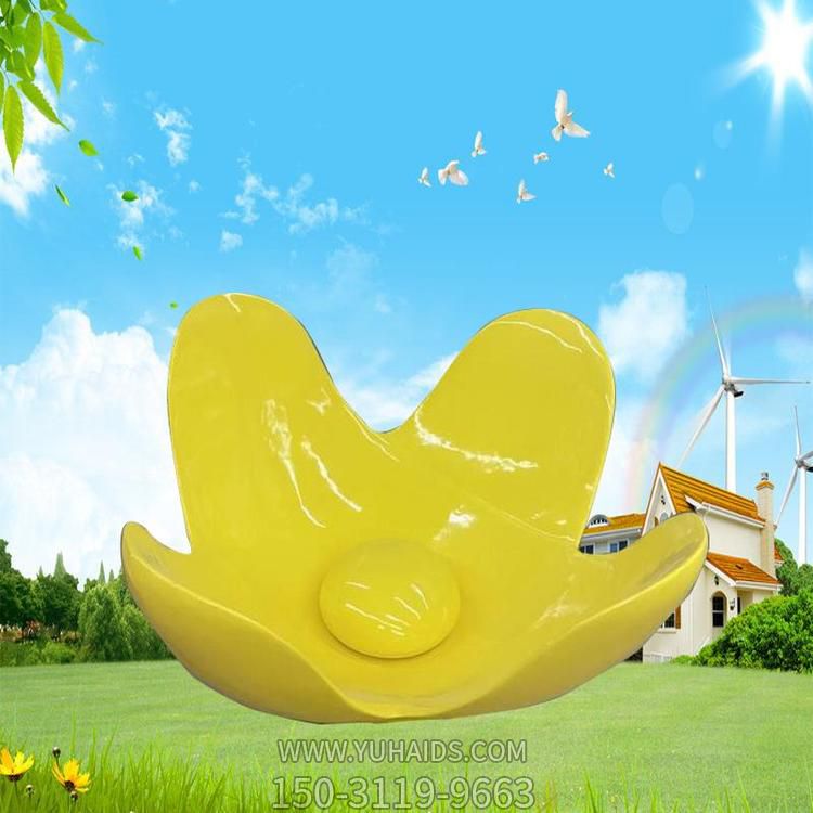 户外园林景观玻璃钢黄色花朵博鱼网页版