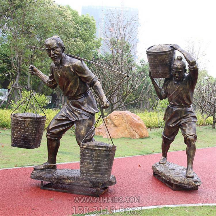 街道铜雕民俗小品农耕人物博鱼网页版