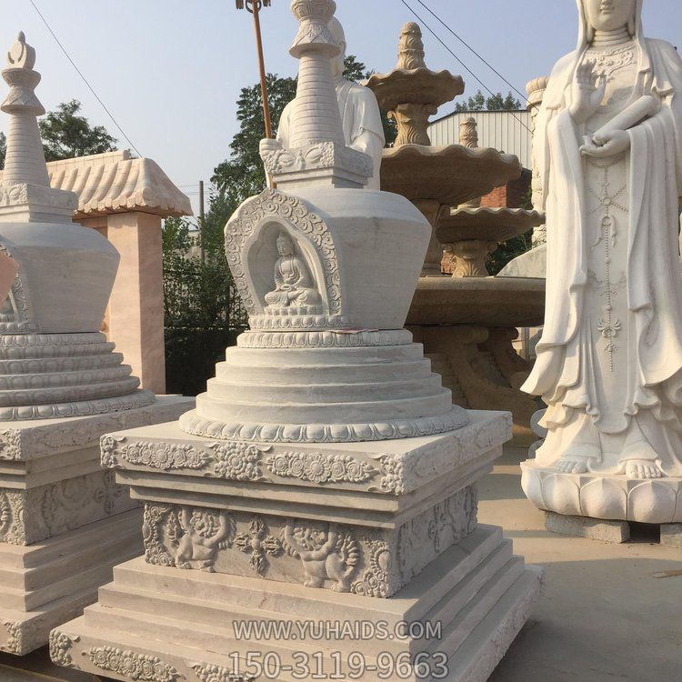 花岗岩石雕舍利塔 园林景观石灯塔 寺庙藏族八宝塔 博鱼网页版