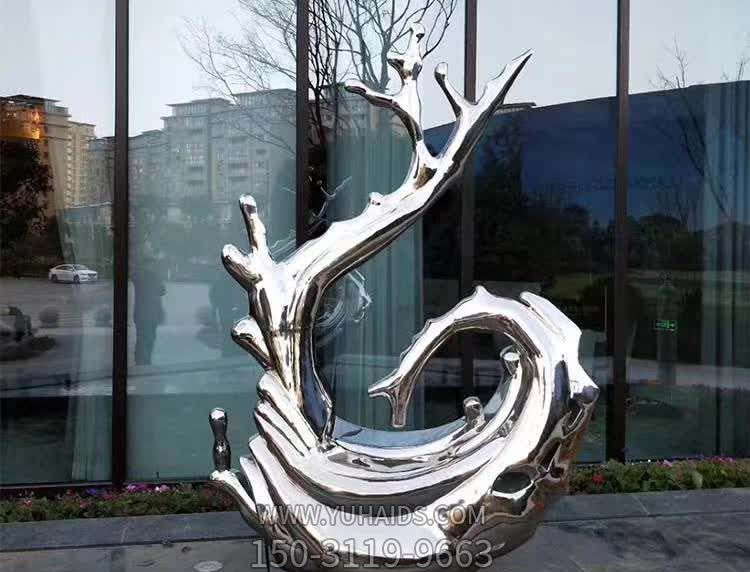 别墅摆放一朵不锈钢海浪浪花博鱼网页版