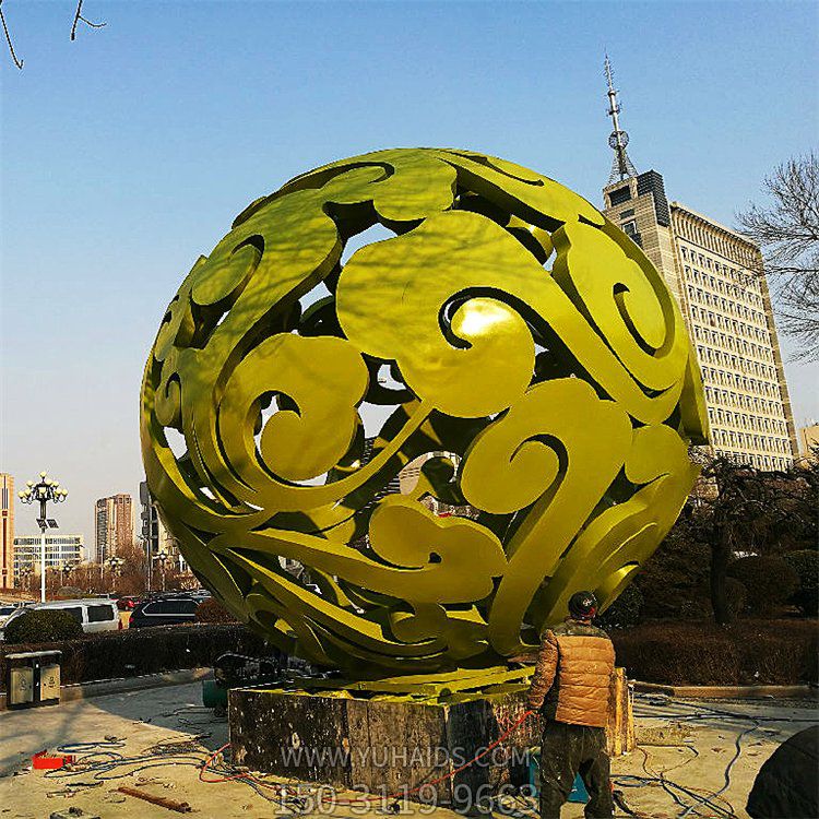 直径4米的大型不锈钢镂空球博鱼网页版