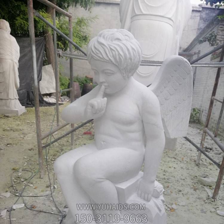 园林庭院摆放汉白玉欧式西方小天使人物博鱼网页版