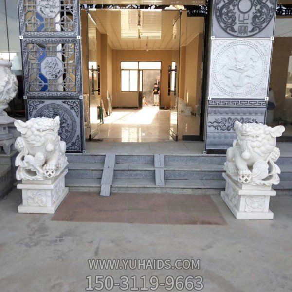 庭院门口门墩镇宅招财石狮子博鱼网页版