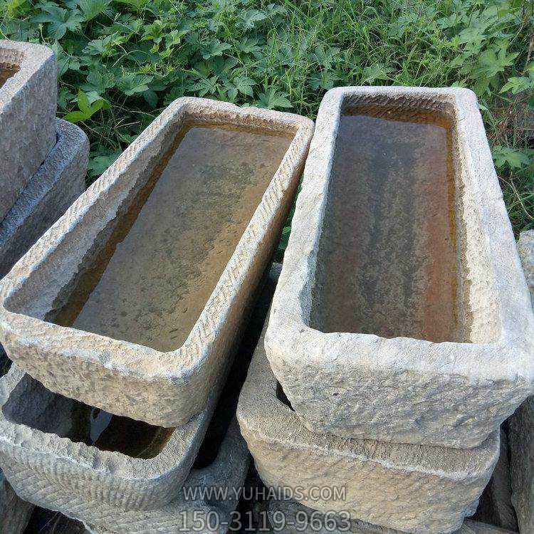 别墅花园景观装饰品 中式老石槽鱼缸博鱼网页版