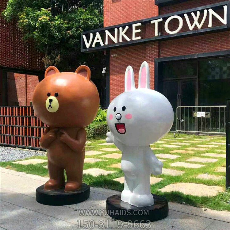 商场店铺玻璃钢卡通维尼熊美陈摆件博鱼网页版