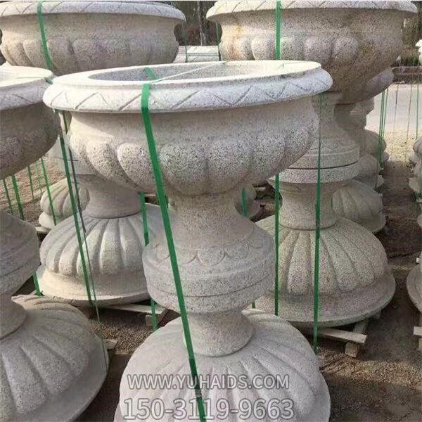 大理石石雕园林广场大型石雕花盆花钵博鱼网页版