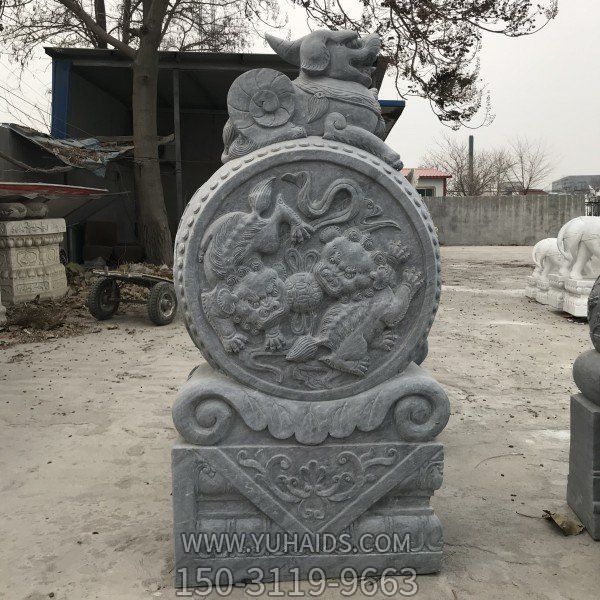 庭院景区摆放青石仿古门墩貔貅抱鼓石博鱼网页版