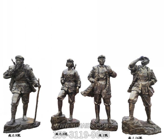 户外景区铜雕抗战红军博鱼网页版
