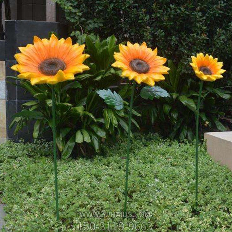 花园草坪玻璃钢仿真花朵太阳花博鱼网页版