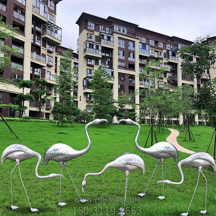 不锈钢镜面火烈鸟博鱼网页版摆件