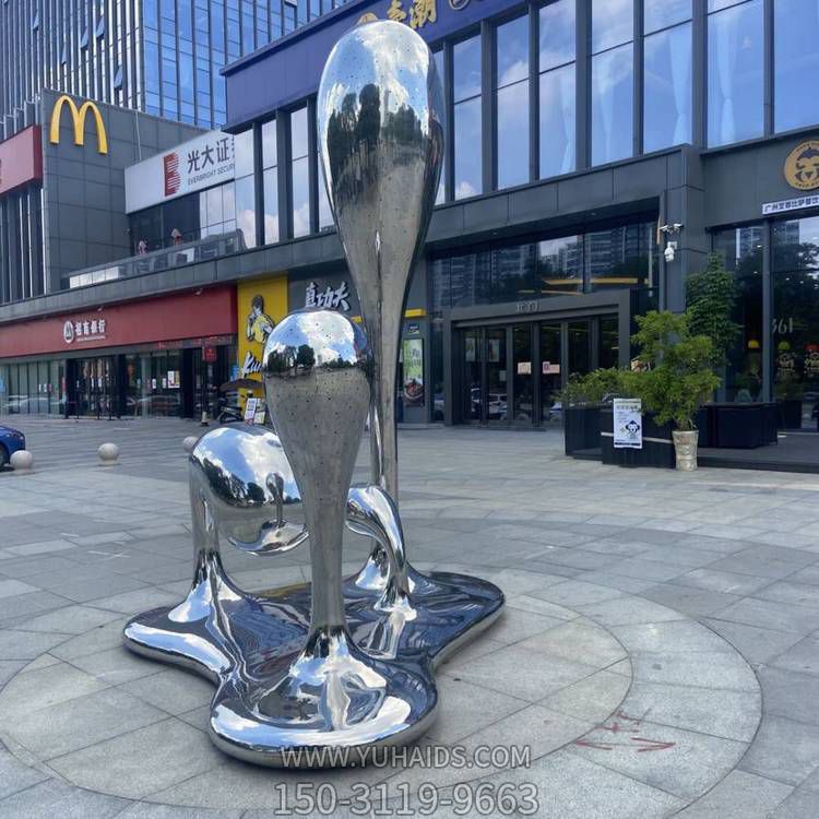 创意户外公园不锈钢水滴博鱼网页版