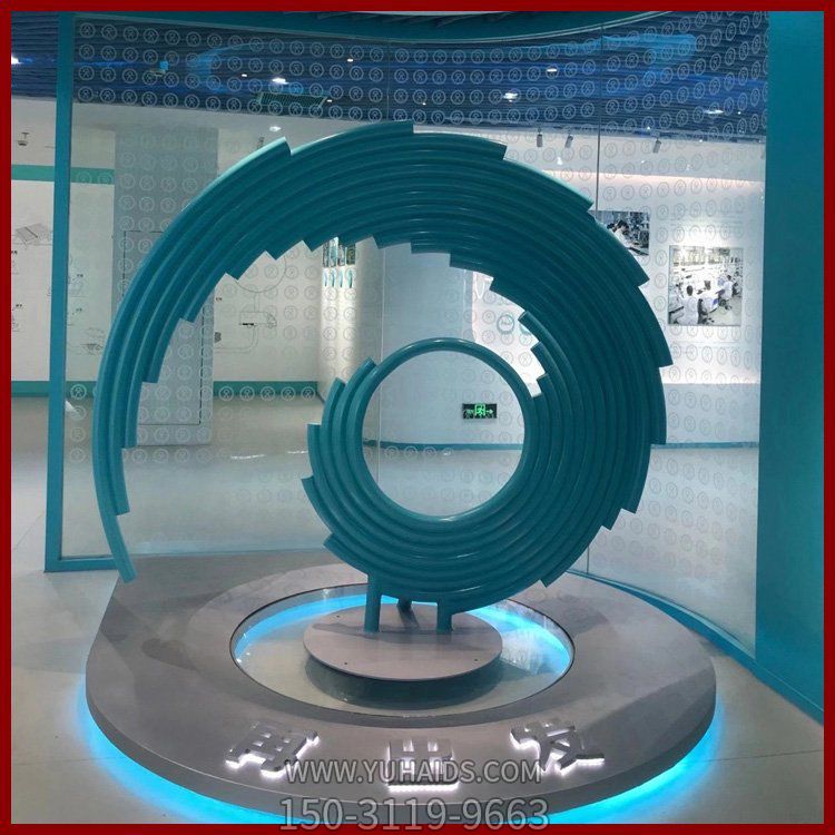 抽象创意不锈钢艺术品景观室内圆环博鱼网页版