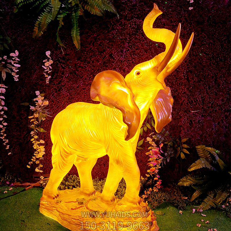 进群大象景观装饰品照明大象博鱼网页版