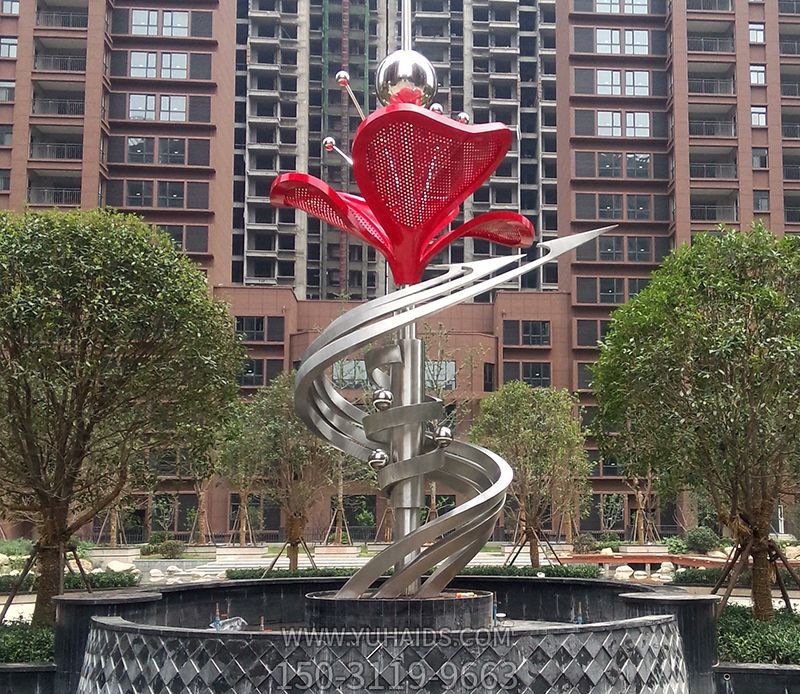 广场花园不锈钢城市花朵博鱼网页版