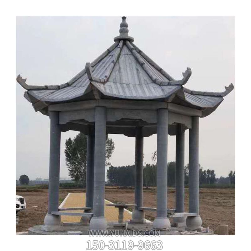 农场户外摆放八角青石凉亭博鱼网页版