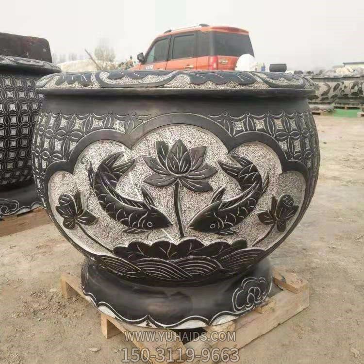 青石石雕户外园林青石石雕鱼缸摆件博鱼网页版