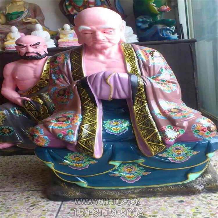 玻璃钢彩绘寺庙供奉神佛菩萨十八罗汉博鱼网页版