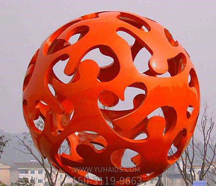 户外玻璃钢抽象运动镂空球博鱼网页版