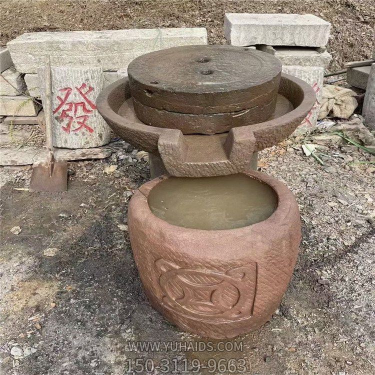 石雕磨盘，磨豆子的传统设备博鱼网页版