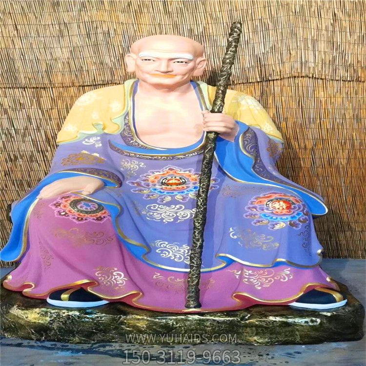 寺庙大型景观玻璃钢彩绘十八罗汉博鱼网页版